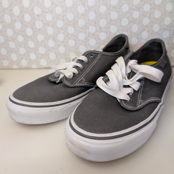 Vans Off The Wall Ortholite Sneakers Women's Size 8.5 Grey 721356 Lace Up Canvas - Picture 11 of 12